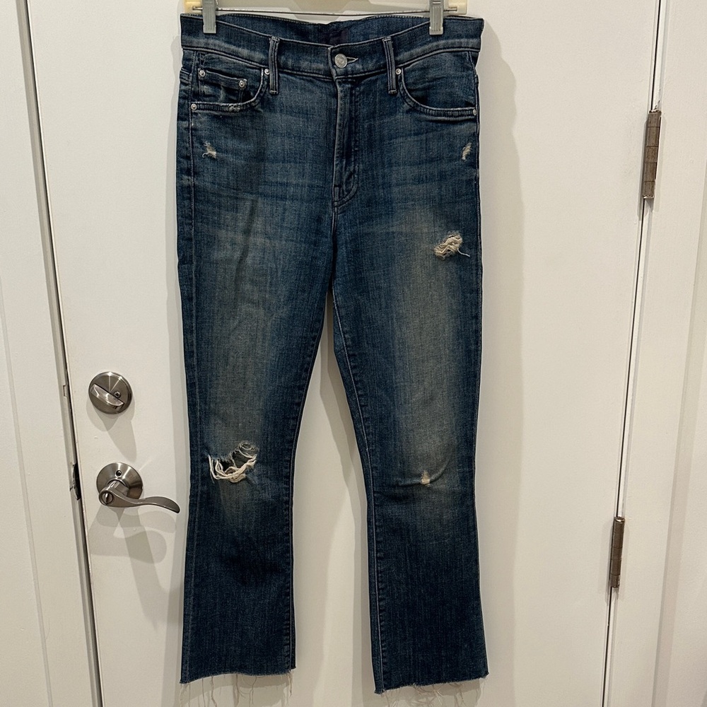 Mother The Insider Crop Fray Size 27 Distressed Denim - Gypsy